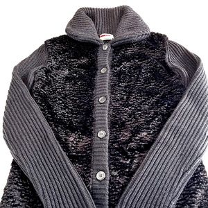 Prada wool and shearling style sweater - Medium